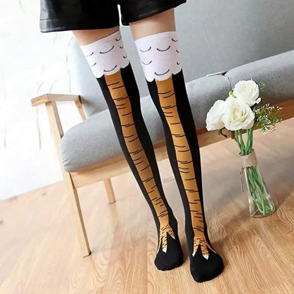 NWOT Chicken Over-the-Knee Socks